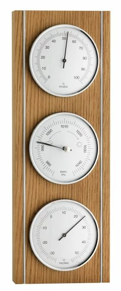 TFA Dostmann TFA 20.1091 Analoge Wetterstation Aus Eiche