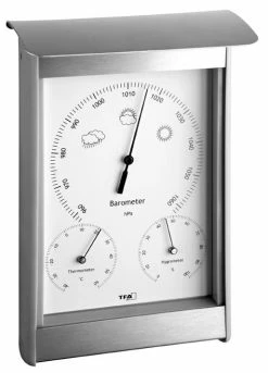 TFA Dostmann Wetterstation Aluminium 20.2045 Thermo-Baro-Hygro
