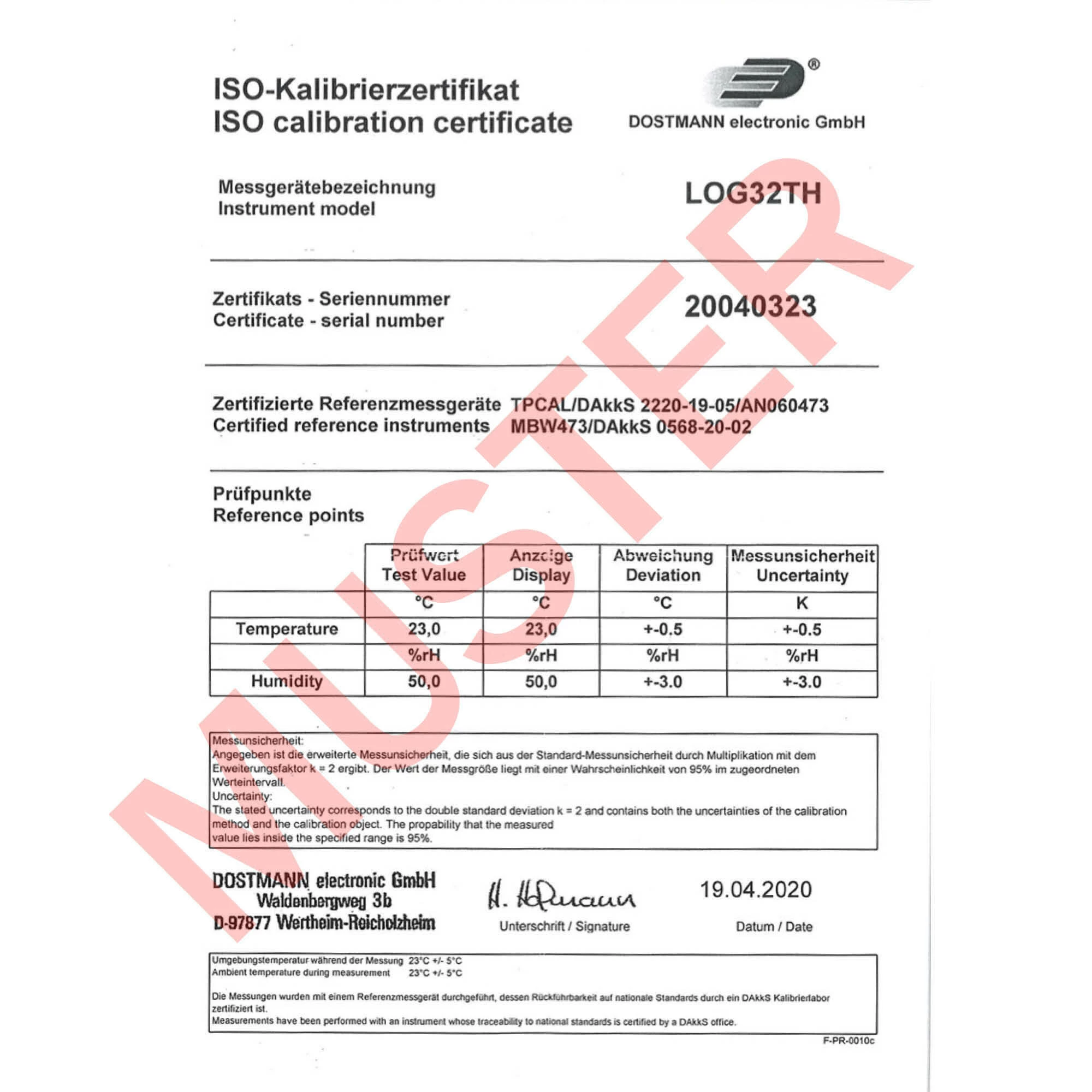 TFA Dostmann Klimalogger Log 32 TH TFA 31.1054 Thermo-Hygrometer ISO Zertifikat 3 TFA Dostmann Klimalogger Log 32 TH TFA 31.1054 Thermo-Hygrometer ISO Zertifikat