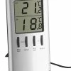 TFA Dostmann TFA 30.1027 Digitales Innen-Außen-Thermometer Mit Messfühler -TFA Dostmann Speichern 2328