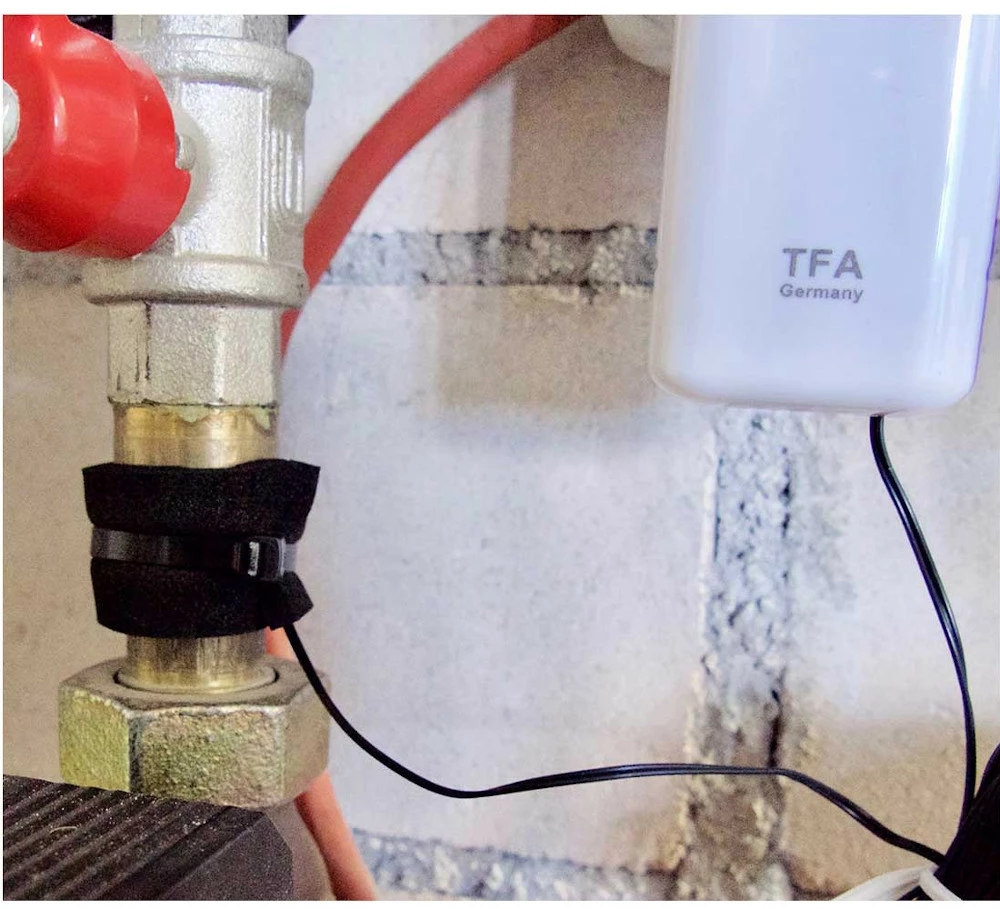 TFA Dostmann TFA 30.3524 Spezial-Temperatur-Kabelfühler Zur Messung An Der Heizungsanlage WeatherHub-Observer 5 TFA Dostmann TFA 30.3524 Spezial-Temperatur-Kabelfühler Zur Messung An Der Heizungsanlage WeatherHub-Observer – Bild 3