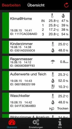 TFA Dostmann KlimaHome TFA 30.3060.IT Funk-Thermo-Hygrometer -TFA Dostmann Speichern 30306001Handyansicht
