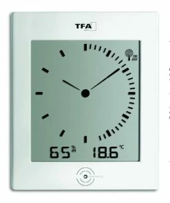 TFA Dostmann TFA 60.4506 Digitale Funk-Wanduhr Mit Analogem Zifferblatt Und Raumklima DIALOG -TFA Dostmann Speichern 3418