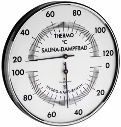 TFA Dostmann Sauna-Thermometer Mit Hygrometer TFA 40.1032 Verchromt