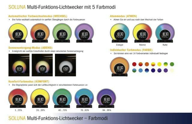 TFA Dostmann Multi-Funktions Lichtwecker Soluna TFA 60.2026.01 Mit Farbwechsel-Stimmungslicht 9 TFA Dostmann Multi-Funktions Lichtwecker Soluna TFA 60.2026.01 Mit Farbwechsel-Stimmungslicht – Bild 7