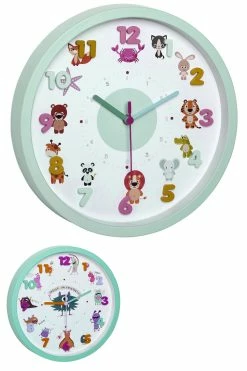 TFA Dostmann Analoge Wanduhr Für Kinder TFA 60.3051 Motivuhr Kinderuhr Mit Leisem Sweep-Uhrwerk