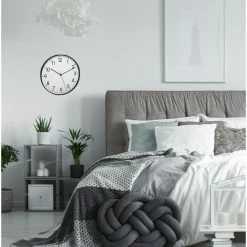 TFA Dostmann TFA 60.3537.01 Analoge Funk-Wanduhr Metallrahmen Geräuscharm