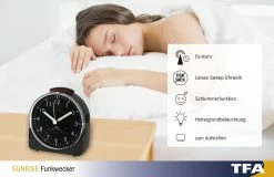 TFA Dostmann TFA 60.1513 Analoger Funk-Wecker SUNRISE -TFA Dostmann Speichern 7098