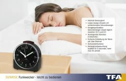 TFA Dostmann TFA 60.1513 Analoger Funk-Wecker SUNRISE -TFA Dostmann Speichern 7100