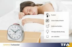 TFA Dostmann TFA 60.1513 Analoger Funk-Wecker SUNRISE -TFA Dostmann Speichern 7104