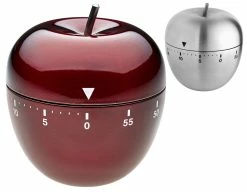 TFA Dostmann TFA 38.1030 Analoger Küchen-Timer Aus Edelstahl APFEL