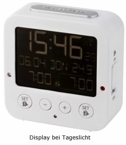 TFA Dostmann Funk-Wecker Bingo TFA 60.2531 Negativdisplay Funkuhr Lichtsensor 8 TFA Dostmann Funk-Wecker Bingo TFA 60.2531 Negativdisplay Funkuhr Lichtsensor -TFA Dostmann Speichern Bingo weiss mit schrift ohne beleuchtung