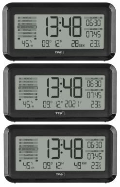 TFA Dostmann TFA 60.2562 Digitaler Funk-Wecker Mit Raumklima BOXX2 Akkubetrieb -TFA Dostmann Speichern Boox2 alle 3