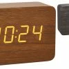 TFA Dostmann Design Funk-Wecker In Holz-Optik CLOCCO TFA 60.2549 -TFA Dostmann Speichern Clocco beide