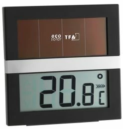 TFA Dostmann TFA 30.5017 Digitales Thermo-Hygrometer ECO Solar