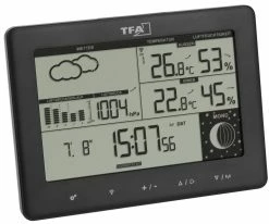 TFA Dostmann Funk-Wetterstation Elements TFA 35.1158.01 Display Auf Deutsch Mondphase
