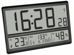 TFA Dostmann TFA-Dostmann 60.4523 Digitale XL-Funkuhr Außentemperatur Raumklima