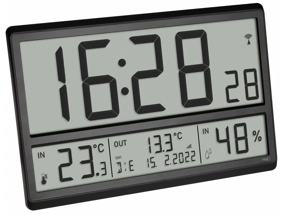 TFA Dostmann TFA-Dostmann 60.4523 Digitale XL-Funkuhr Außentemperatur Raumklima 3 TFA Dostmann TFA-Dostmann 60.4523 Digitale XL-Funkuhr Außentemperatur Raumklima