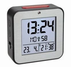 TFA Dostmann Digitaler Funkwecker TFA 60.2547.54 Mit Aluminium-Front