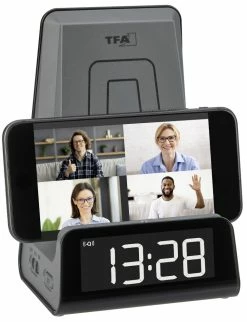 TFA Dostmann TFA 60.2033.10 ICONcharge Digitalwecker Mit Induktions-Ladestation -TFA Dostmann Speichern ICONcharge 2