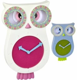 TFA Dostmann Kinder-Pendeluhr Im Eulen Design TFA 60.3052 Wanduhr