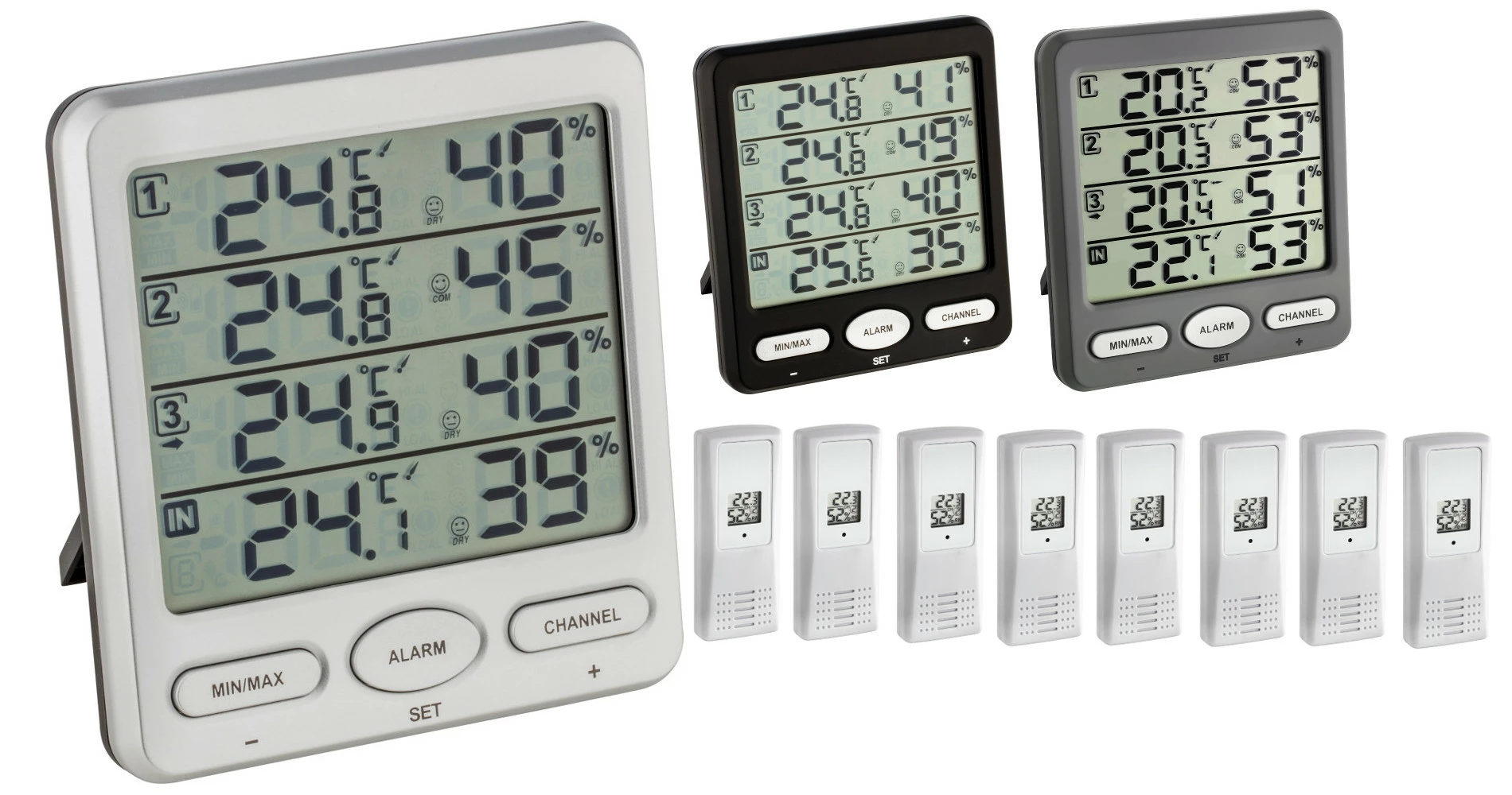 TFA Dostmann Klima Monitor Mega TFA 30.3054.mega Funk-Thermo-Hygrometer Mit 8 Sender Raumtemperaturkontrolle 3 TFA Dostmann Klima Monitor Mega TFA 30.3054.mega Funk-Thermo-Hygrometer Mit 8 Sender Raumtemperaturkontrolle