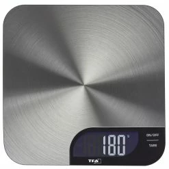 TFA Dostmann Digitale Küchenwaage Cheesecake TFA 50.2006.60 Tara Zuwiegefunktion LCD Anzeige Superflach Edelstahl