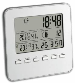 TFA Dostmann Funk Wetterstation Quadro Spezial TFA 35.1098.54.99 Mondphase Temperatur Luftfeuchte