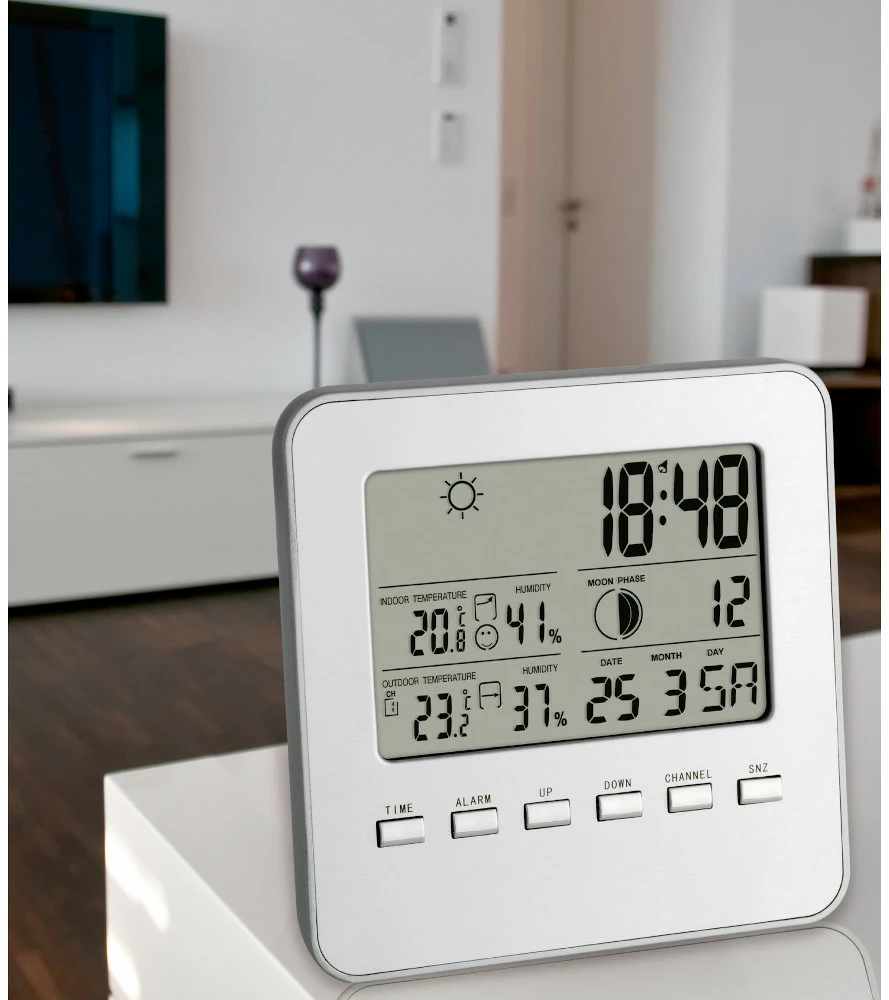 TFA Dostmann Funk Wetterstation Quadro Spezial TFA 35.1098.54.99 Mondphase Temperatur Luftfeuchte 5 TFA Dostmann Funk Wetterstation Quadro Spezial TFA 35.1098.54.99 Mondphase Temperatur Luftfeuchte – Bild 3
