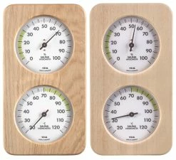 TFA Dostmann TFA Sauna Thermo Hygrometer Haar-Synthetik-Werk Massiver Holzrahmen Eiche Oder Abachi