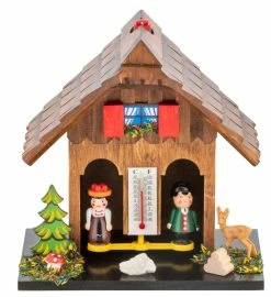 TFA Dostmann Schwarzwaldhaus TFA 48.1503 Wetterhaus Klassiker Made In Germany -TFA Dostmann Speichern Schwarzwaldhaus neu braun