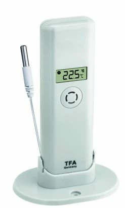 TFA Dostmann Sparset TFA 30.3313.02.99 Temperatursender Mit Wasserfestem Kabelfühler Und Temperaturbremse -TFA Dostmann Speichern Sender 30 3313