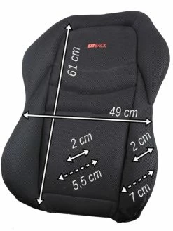 SITBACK AIR FIT UP 8009300 Design-Sitzauflage -TFA Dostmann Speichern Sitback Air Fit Up masse