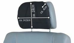 Sitwell Kopfstütze Nackenkissen Stoff Schwarz