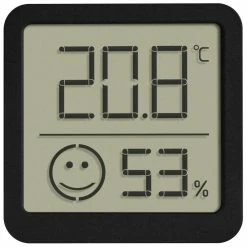 TFA Dostmann TFA 30.5053 Digitales Thermo-Hygrometer Mit Komfortzone Raumklima Überwachung 10 TFA Dostmann TFA 30.5053 Digitales Thermo-Hygrometer Mit Komfortzone Raumklima Überwachung -TFA Dostmann Speichern Thermo Hygro 30 5053 schwarz front