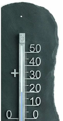 TFA Dostmann TFA 12.5012 Analoges Außenthermometer Aus Schiefer Wetterfest