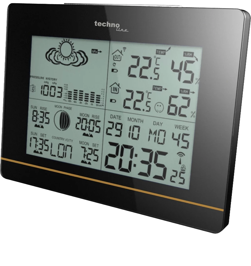Technoline Funk-Wetterstation WS 6750 Plus Hochglanz-Optik 4 Technoline Funk-Wetterstation WS 6750 Plus Hochglanz-Optik – Bild 2