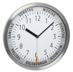 TFA Dostmann Analoge Wanduhr Mit Wochentagsanzeige TFA 60.3044.02 Rund 303 Mm