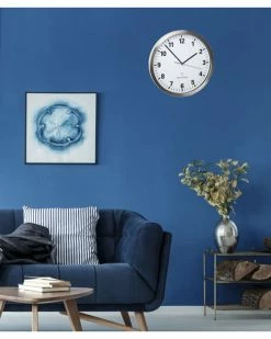 TFA Dostmann TFA 60.3523 Analoge Funk-Wanduhr Mit Edelstahl-Rahmen