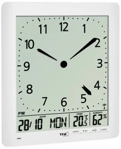 TFA Dostmann TFA-Dostmann 60.4515.02 Digitale Funkuhr Mit Analogem Zifferblatt Raumklima
