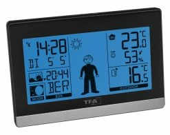 TFA Dostmann Funk-Wetterstation Weather Boy Mega TFA 35.1159.99 Funkuhr 2 Display Digital -TFA Dostmann Speichern Weatherboy 35 1159 Beleuchtet 1