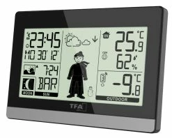TFA Dostmann Funk-Wetterstation Weather Boy Mega TFA 35.1159.99 Funkuhr 2 Display Digital -TFA Dostmann Speichern Weatherboy 35 1159 seitlich 1