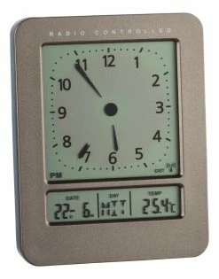 TFA Dostmann Digitaler Funkwecker TFA 60.2530.10 Mit 2 Alarmzeiten Reisewecker