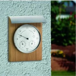 TFA Dostmann Edle Innen-Außen-Wetterstation TFA 20.1079.01 Eiche-Edelstahl