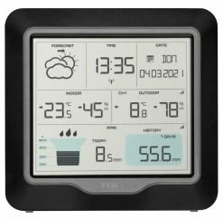 TFA Dostmann TFA 35.1160 RAIN PRO Funk-Wetterstation Mit Regenmesser Wettervorhersage -TFA Dostmann Speichern Wetterstation 35 1160 frontal