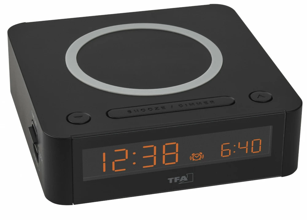TFA Dostmann TFA 60.2030.01 Digitaler Wecker Mit Kabelloser Ladestation QI Farbdisplay 4 TFA Dostmann TFA 60.2030.01 Digitaler Wecker Mit Kabelloser Ladestation QI Farbdisplay – Bild 2