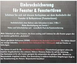 Sitback Fenstersicherung Einbruchschutz Aufhebelschutz Multi Paul 9 Sitback Fenstersicherung Einbruchschutz Aufhebelschutz Multi Paul -TFA Dostmann Speichern multipaul Beschreibung 2