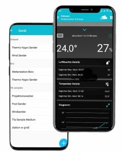 TFA Dostmann WLAN Funk-Wetterstation View Breeze TFA 35.8001.01 Funk Windmesser Farbdisplay -TFA Dostmann Speichern view Handy 1 3